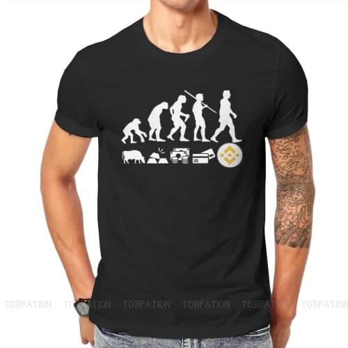 Evolution of Money BNB Harajuku TShirt Binance Coin Cryptocurrency Miners Style Tops T Shirt Male Short Sleeve Gift Clothes