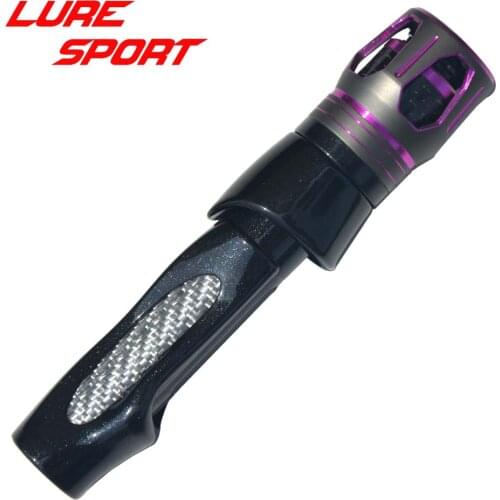 LURESPORT 2setsTVS Reel Seat TK Nut octal window Aluminum Cap Carbon Tube black paint Rod Building Component DIY Accessory