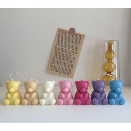 Korea Ins Cute Bear Candle Home Decoration Creative Gift Bear Modeling Soy Wax