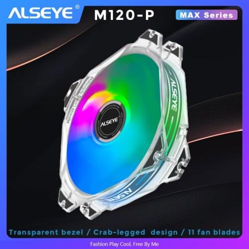 ALSEYE MAX Series 120mm LED Computer Case Cooling Fan 2510-3pin & Molex 4pin Connector