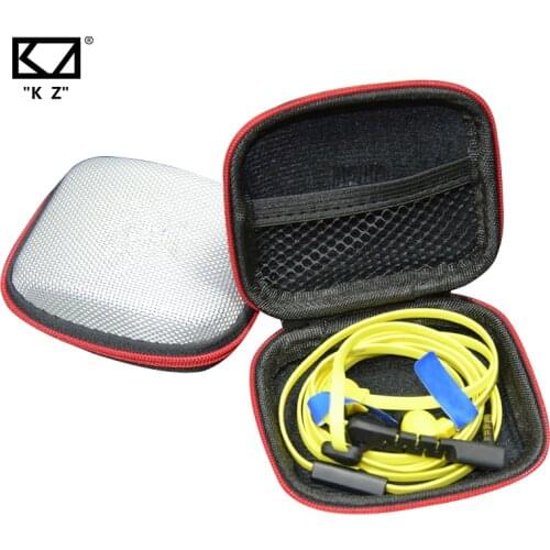 KZ Earphone Box Bluetooth Headset case Square Portable Compression Headset case EVA Zipper case for ES4 ZS10 ED12 ZST ZSN PRO
