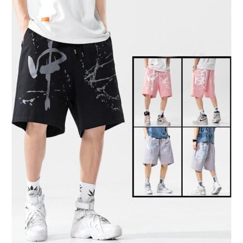 Summer Casual Mens Shorts Printing Beach Shorts Male 2020 New Loose Streetwear Men Short Pants Cotton Dropshipping