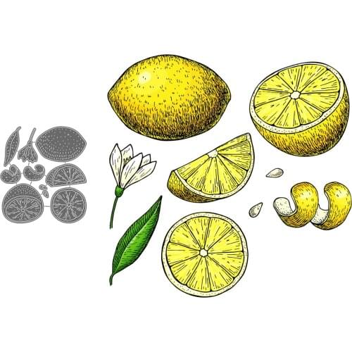 Lemon Flower And Leaves Set Craft Paper Dies Cut For Card Making Diy Scrapbooking Dies Metal 2021 Embossing New
