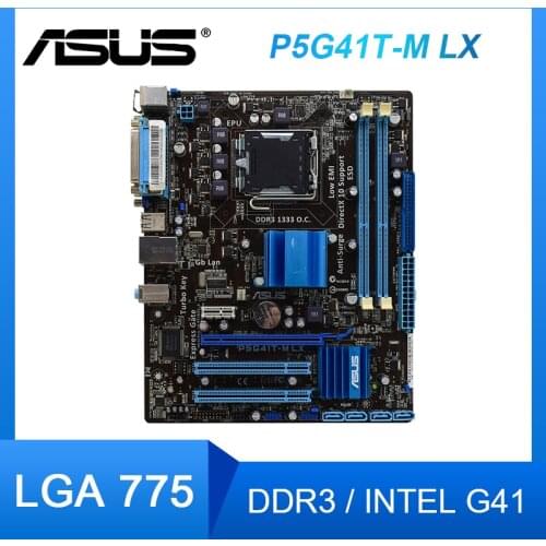 Asus p5g41t-m LX G41 PC Motherboard DDR3 775 Set display print port and IDE support Q9300 Original Desktop Motherboards Kit