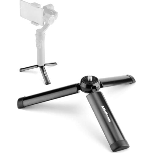 Metal Mini Tripod Desktop Tabletop Stand Compact Tripod for Smooth 4 X Osmo Mobile 3 2 Vimble 2 Gimbal Vlog Handle Grip Cameras
