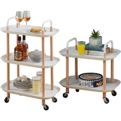 Nordic Style Beauty Shelf Iron Art Multi Functional Living Room Mobile Trolley Kitchen Home Organization And Storage