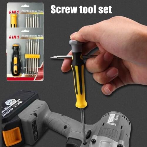 Multi-functional 6 in 1 Precision Screwdriver Set Strong Magnetic for Home Durable CLH@8