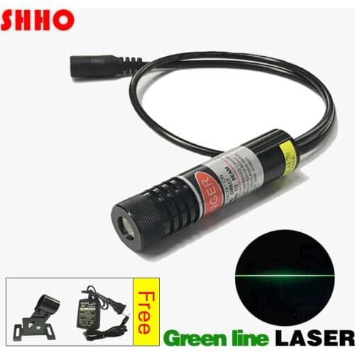 New product 520nm 10mw green line laser module with glass line lens word cut locator Light without interruption