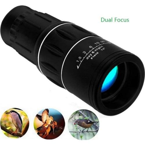 16X52 HD Telescope Portable High Power Binocular Professional Military Night Vision Monocular Zoom Optic Spyglass Hunting Scope