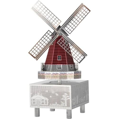 Fantasy Windmill Theme Music Box 3D Metal Puzzle Music Box for Christmas Valentine day with Twinkle Twinkle Little Star Music