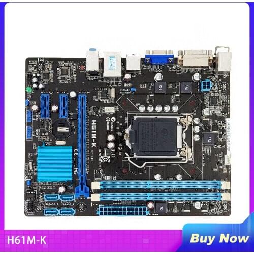 Desktop Motherboard for H61M-K LGA 1155 H61 i3 i5 i7 DDR3 16G Fully Tested,High Quality