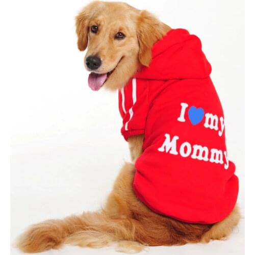 Love Mommy Daddy XXXL Labrador Dog Clothes Big Large Fashion Winter Autumn Fall Hoodie Pet Cat Jackets Coat For Animal Products