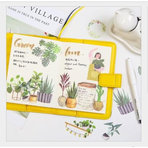 Origami crane/beach journey/autumn clothes/green plants life/little monsters decoration sticker DIY planner scrapbookin sticker