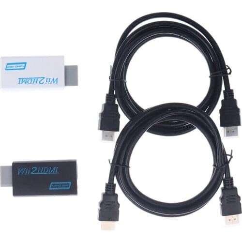 Full HD 1080P Wii to HDMI-compatible Converter Adapter HDMI-compatible Converter 3.5mm Audio for PC HDTV Monitor Display