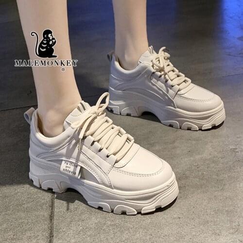 Casual Sneakers Women Platform Shoes 2021 Autumn Fashion Outdoor Round Toe Lace Up Comfort Sport Female Shoes Zapatos De Mujer