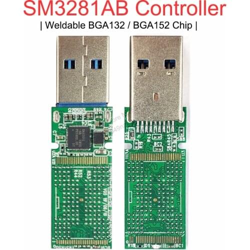 SM3281AB U Disk Main Control Board PCBA for NAND Flash USB3.0 Double Weldable BGA132 BGA152 Chip U Disk PCB Controller New DIY
