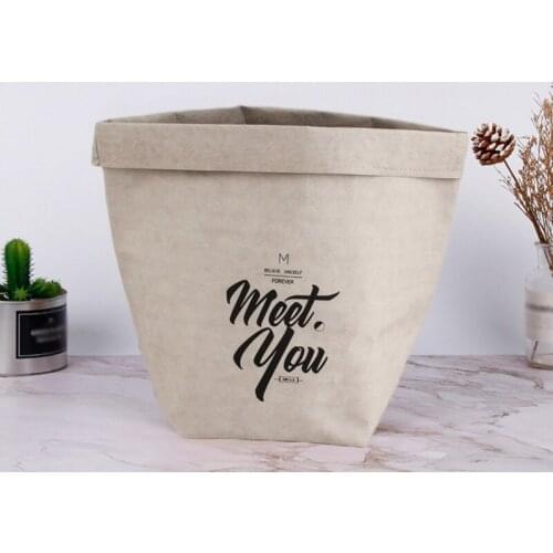 Vegetables Storage Bag Reusable Kraft Paper Fruit Organizer High Quanlity Makeup Brush Paper Bags Household Product