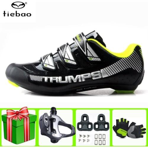 Tiebao road cycling shoes sapatilha ciclismo add pedal set bike men racing professional athletic bicycle shoes cycling sneakers