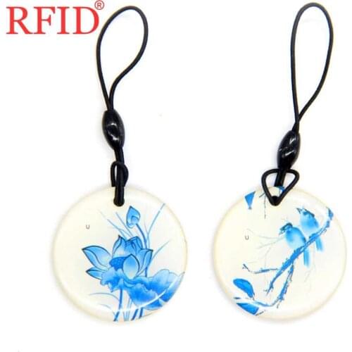 UID S50 1K 13.56Mhz Changeable Rewritable Block 0 Waterproof Dropping Glue Keyfob Keychain RFID Access Control Card Key Tags 1