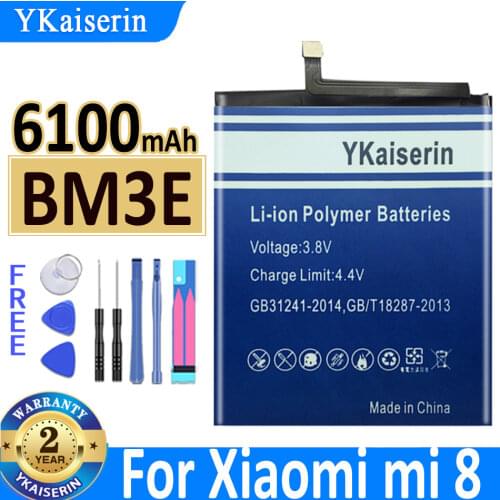 YKaiserin Xiaomi Mi 8 Phone Batteries