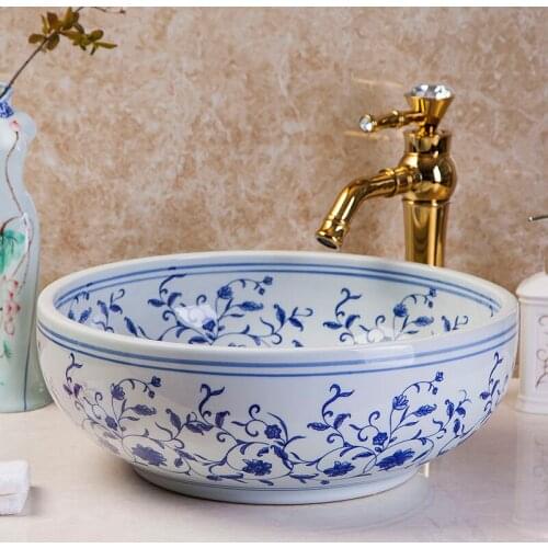 Europe style Handmade Lavabo Ceramic Washbasin Europe Luxurious Artistic Bathroom Sink Countertop countertop wash basin