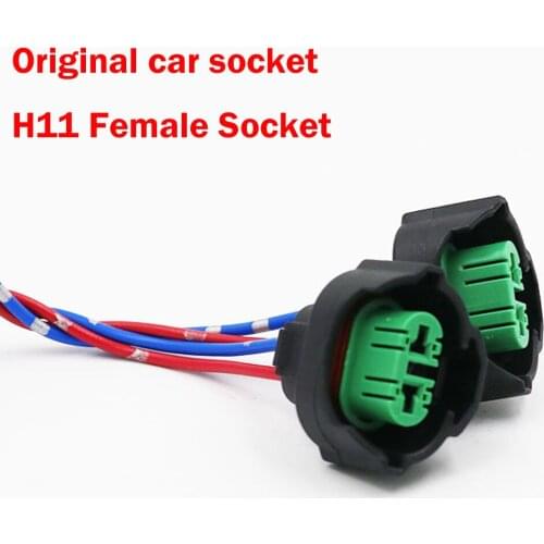 10pcs H11 Original car LED H11 Female Adapter Wiring Harness Sockets Wire Connector For Headlights Fog Lights