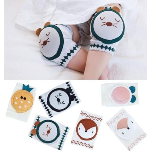 2PCS Baby Knee Pads For Crawling Cotton Breathable Toddler Elbow Pad Baby Leg Warmer Knee Support Protector Baby Kneecap