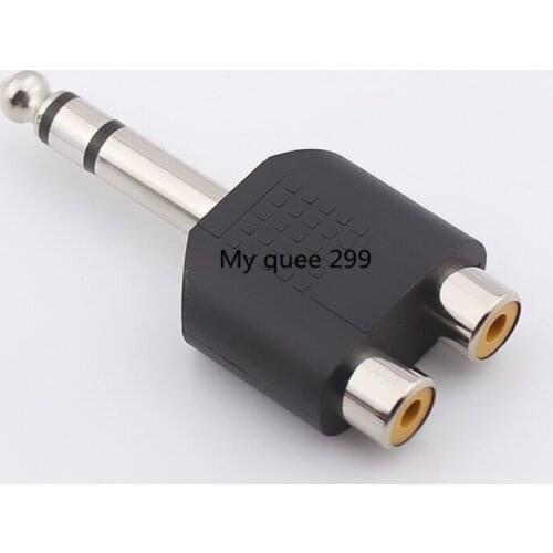 6.35 dual-track dual lotus head 6.5 head turn AV 6.35 for RCA conversion first point two