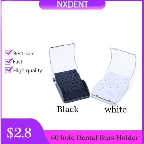 60 Hole Dental Burs Holder Autoclave Burs Box Dentist Lab Holder Plastic Dental Tools Dentist Drill Box