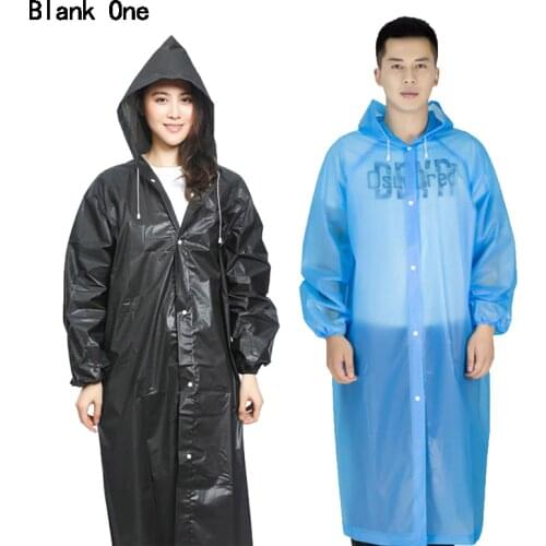 Black One Reusable Raincoats