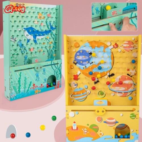 Chidren Educational Wooden Toy Ball Catcher Game Eye-Hand Coordination Parent-Kids Interaction Table Game for Kids Birthday Gift