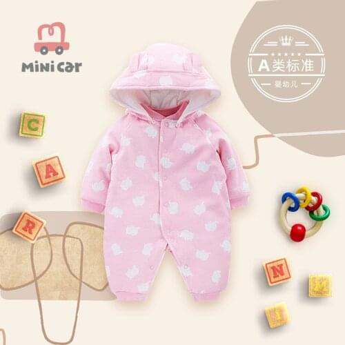 Babys one-piece clothes, boys and girls, babys climbing clothes, pure cotton hatchsuit, newborn thin cotton spring and autumn