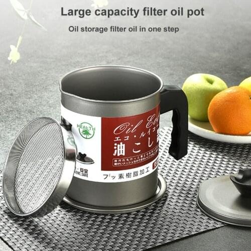 1.4L/1.7L New Cooking Oil Storage Can Oil Dispenser Container Tank Pot Bottles Oil Strainer Filter Kitchen Restaurant Supplier