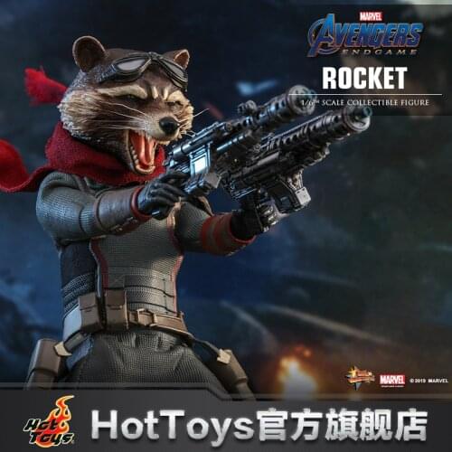 Original Marvel Avengers Endgame Rocket Raccoon 1:6 Action Figures Collectible Toys Cartoon 16Cm Rocket Figure Model Boys Toys