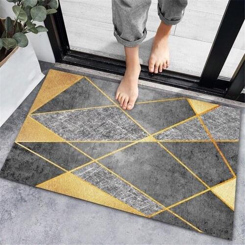 Geometric Carpets For Living Room Print Doormat Anti-slip Absorbent Bath Mat Hallway Kitchen Welcome Bedroom Mats For Front Door
