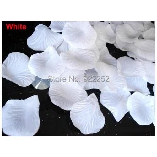White artificial Silk Rose petal,bulk fake fabric flower petals,Wedding Supplies Favor Party DIY Decoration Carpet Accessories