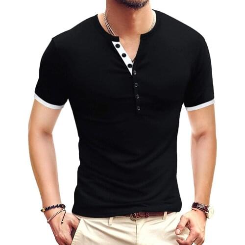 Summer T shirt Men Big Size Short Sleeve Solid Cotton T shirt Men Casual T-shirts For Men Fitness Business Streetwear Tops Tees