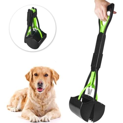 Foldable Pet Pooper Scooper for Dogs Cats with Long Handle Travel Puppy Waste Picker Cleaning Tools