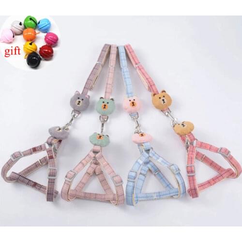 Small Dogs Cat Harness Leash Set Pet Puppy Harness Vest Breathable Dog Accessories Pomeranian Chihuahua Outdoor Walking Supplies