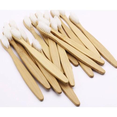 OEM Print Logo Box DR.PERFECT 5000 Pieces/lot White Head wooden soft Eco friendly Bamboo Toothbrush tongue scraper cleaning