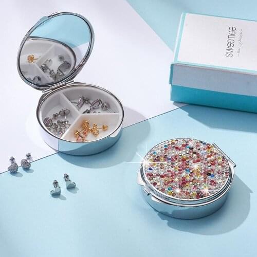 Organizer Aluminium Alloy Storage Box Automobile Storage Holder Case Jewelry Beads Rings Container