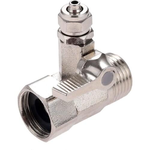 1Pc Reverse Osmosis Water Systems Feed Water Adapter 1/2'' To 1/4'' Faucet Water Filter Ball Valve Tap Tee Union Connector Valve