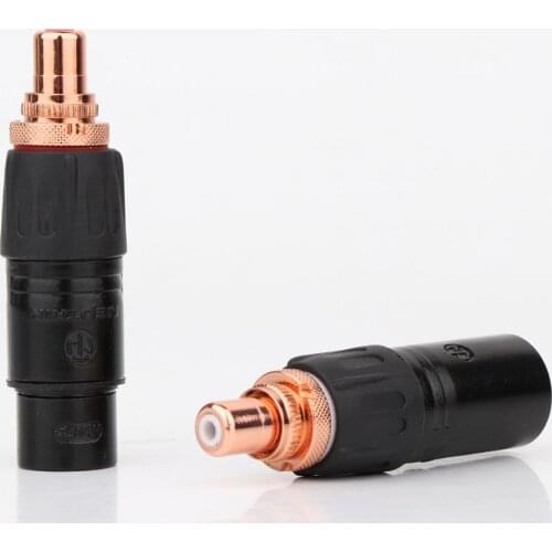 Neutrik XLR to RCA Female Socket Adapter Plated Red RCA Plug for HIFI Audio Connector