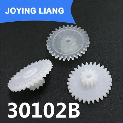 30102B 0.5M Plastic POM Gear Diameter 16mm 30 Teeth 10 Teeth Double Layer Gear 2.05mm Hole DIY Toy Parts Accessories