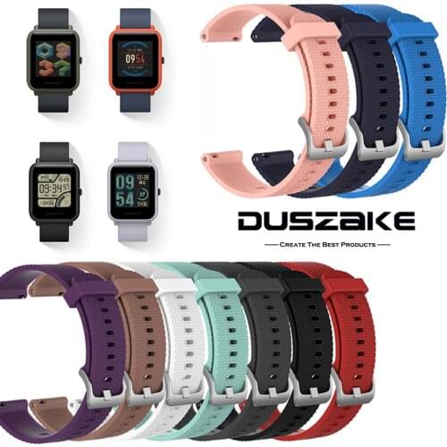 Silicone Soft Strap For Xiaomi Huami Amazfit Bip BIT Lite Youth Smart Watch Strap Wrist Bracelet For Amazfit GTS Strap 20mm