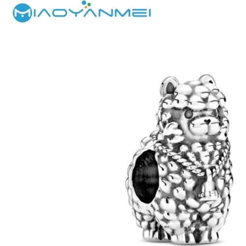 2020 Autumn New 925 Sterling Silver Beads Plain Silver Alpaca Charm Fit Original Pandora Bracelets Women DIY Fashion Jewelry