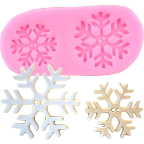 Snowflake Silicone Mold Cupcake Topper Fondant Christmas Cake Decorating Tools Chocolate Gumpaste Mould Resin Candy Clay Moulds
