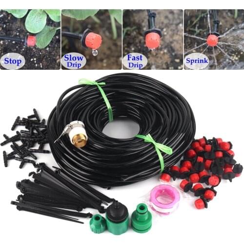 NNW 5M~40M DIY Drip Irrigation System Automatic Watering System Garden Hose Micro Drip Garden Watering Kits Adjustable Drippers