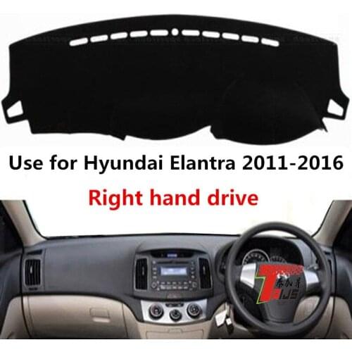 TAIJS Factory Fashion High Quality Polyester Fibre Car Dashboard Cover For Hyundai Elantra 2011-2016 Right hand drive
