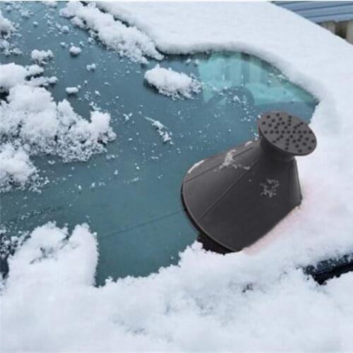 1pcs Auto Ice Scraper Car Magic Window Windshield Car Ice Scraper Shaped Funnel Snow Remover Deicer Cone Deicing Tool Scraping